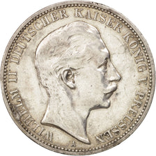 Coin, German States, PRUSSIA, Wilhelm II, 3 Mark, 1911, Berlin, EF(40-45)