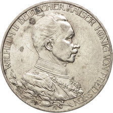 German States, PRUSSIA, Wilhelm II, 3 Mark, 1913, Berlin, AU(50-53), Silver