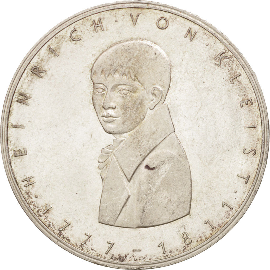 GERMANY - FEDERAL REPUBLIC, 5 Mark, 1977, Karlsruhe, Germany, AU(55-58), Silver