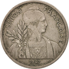 Coin, FRENCH INDO-CHINA, Piastre, 1947, Paris, EF(40-45), Copper-nickel