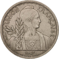 Moneta, INDOCINA FRANCESE, Piastre, 1947, Paris, BB+, Rame-nichel, KM:32.2