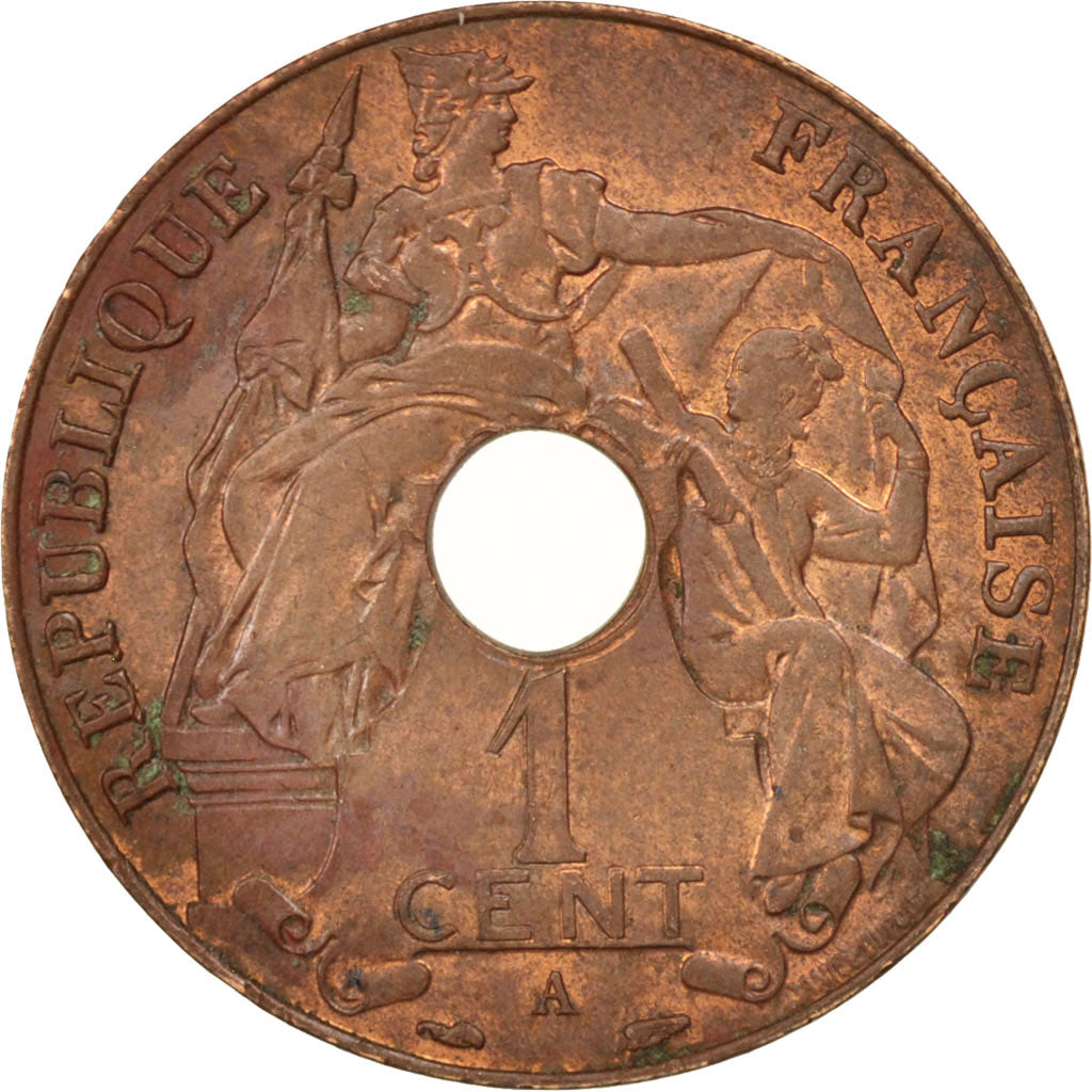Coin, FRENCH INDO-CHINA, Cent, 1938, Paris, AU(55-58), Bronze, KM:12.1