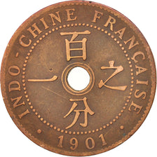 Coin, FRENCH INDO-CHINA, Cent, 1901, Paris, VF(30-35), Bronze, KM:8, Lecompte:57