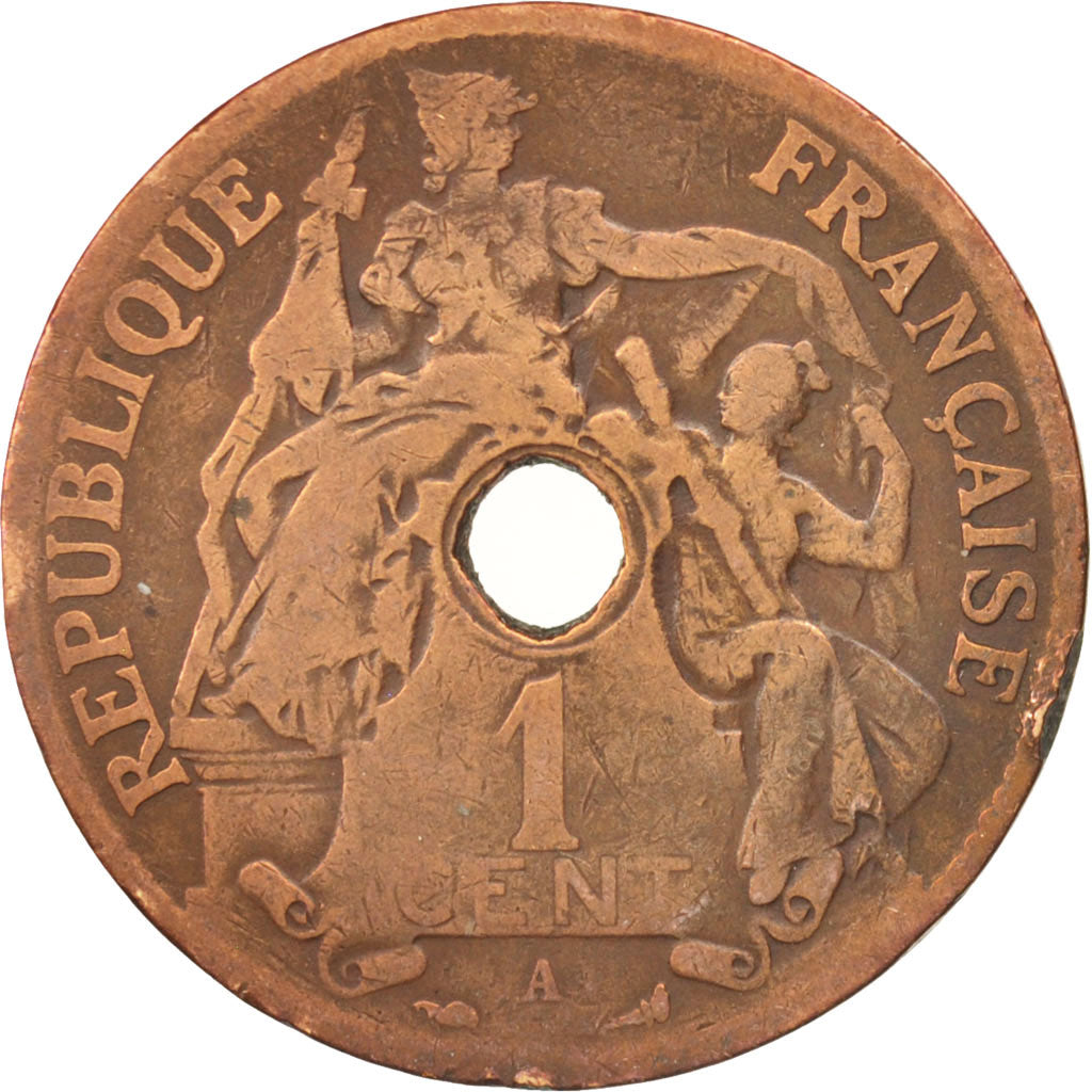 Coin, FRENCH INDO-CHINA, Cent, 1901, Paris, VF(30-35), Bronze, KM:8, Lecompte:57