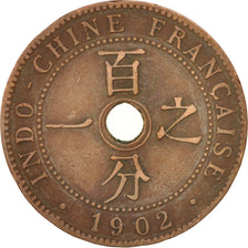Monnaie, FRENCH INDO-CHINA, Cent, 1902, Paris, TTB, Bronze, KM:8, Lecompte:58