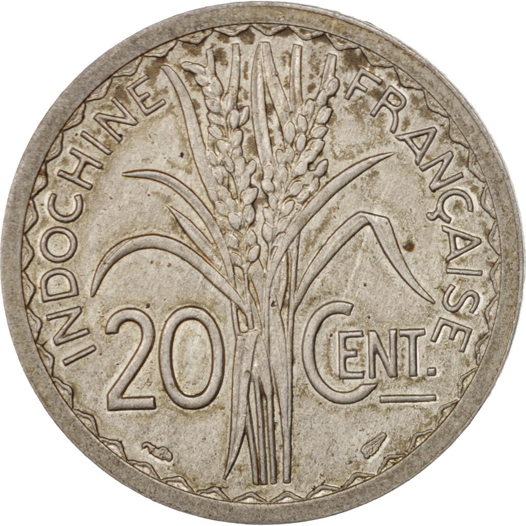 Munten, FRANS INDO-CHINA, 20 Cents, 1945, Paris, PR, Aluminium, KM:29.1