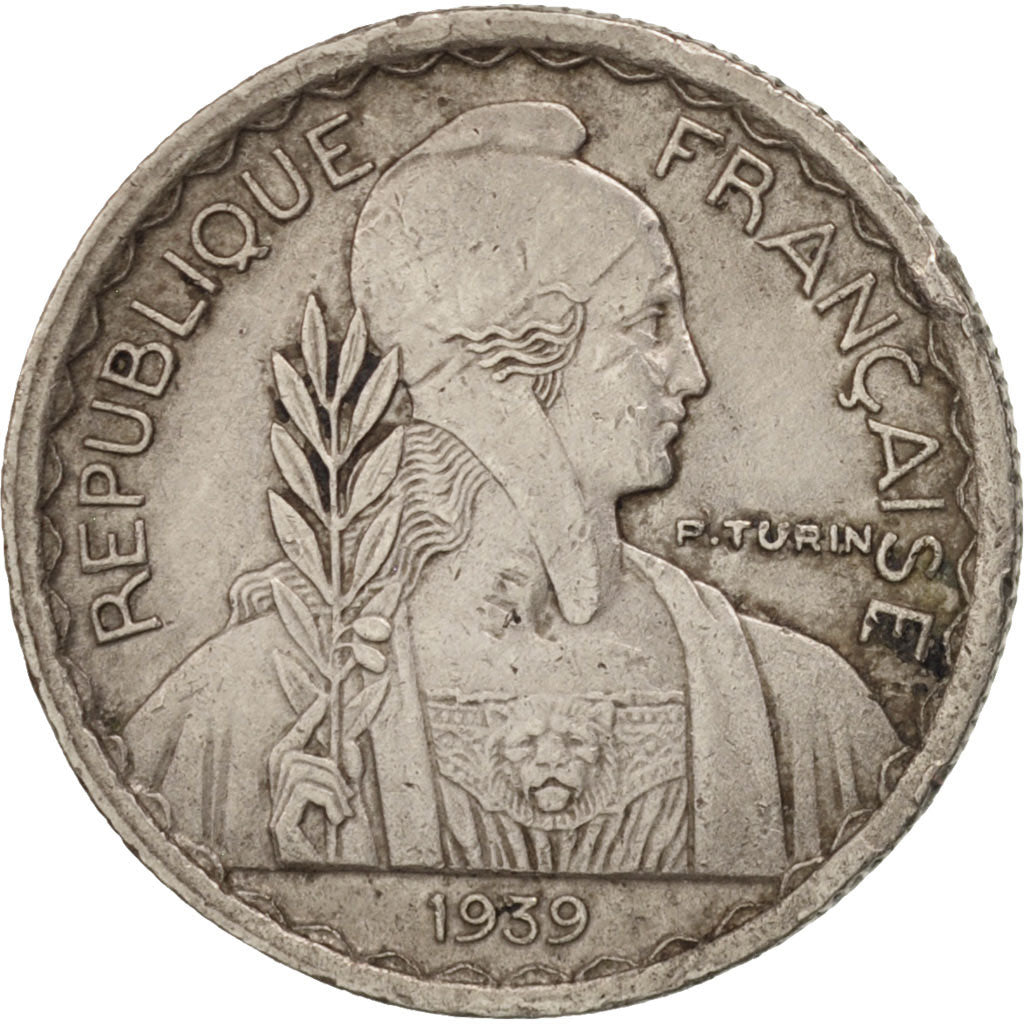 Moneta, INDOCINA FRANCESE, 10 Cents, 1939, Paris, BB, Nichel, KM:21.1
