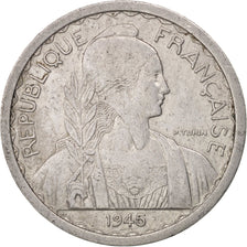 Münze, FRENCH INDO-CHINA, 10 Cents, 1945, Paris, SS+, Aluminium, KM:28.1