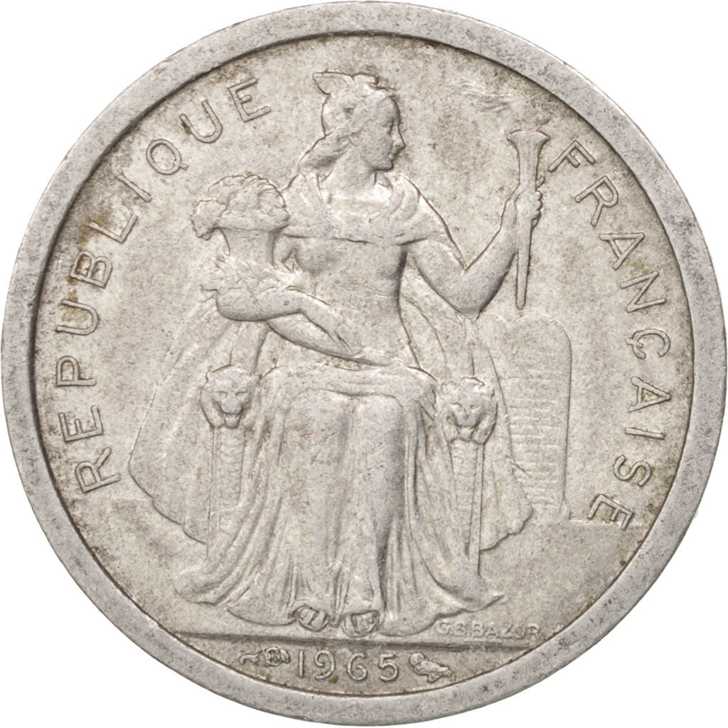 Coin, French Polynesia, Franc, 1965, Paris, AU(50-53), Aluminum, KM:2