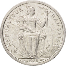 French Polynesia, Franc, 1985, Paris, AU(50-53), Aluminum, KM:11
