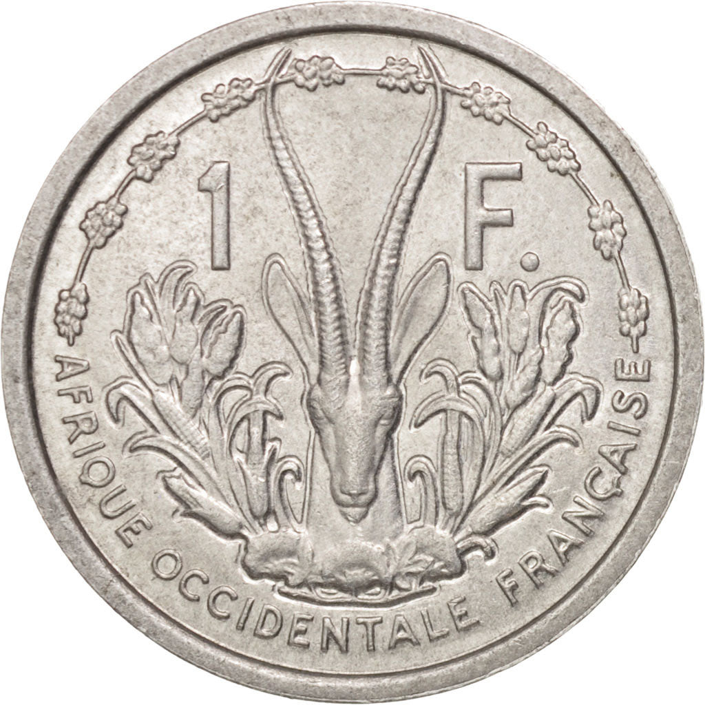 French West Africa, Franc, 1955, Paris, AU(55-58), Aluminum, KM:3