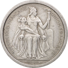 Nouvelle-Calédonie, 2 Francs, 1949, Paris, TTB+, Aluminum, KM:3