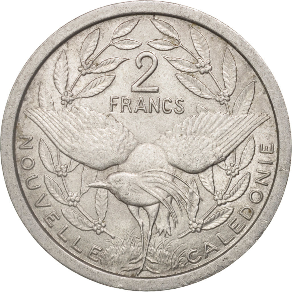 Coin, New Caledonia, 2 Francs, 1949, Paris, AU(55-58), Aluminum, KM:3