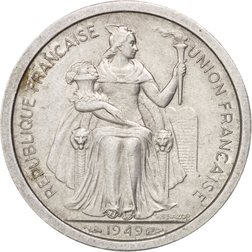 Moneta, Nuova Caledonia, Franc, 1949, Paris, BB+, Alluminio, KM:2