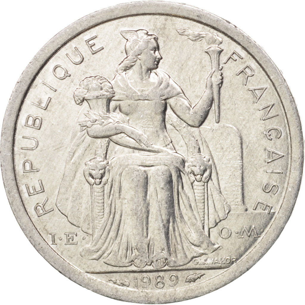 Moneta, Nuova Caledonia, Franc, 1989, Paris, BB+, Alluminio, KM:10