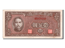 Billet, Chine, 1000 Yüan, 1945, TTB