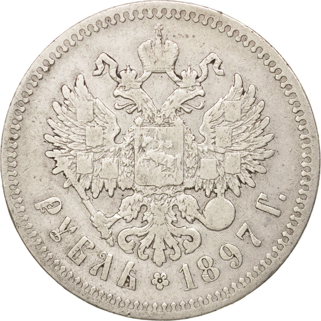 Russland, Nicholas II, Rouble, 1897, St. Petersburg, VF(30-35), Silver, KM:59.3