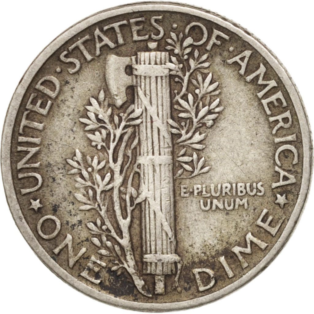 United States, Mercury Dime, Dime, 1945, U.S. Mint, Philadelphia, EF(40-45)