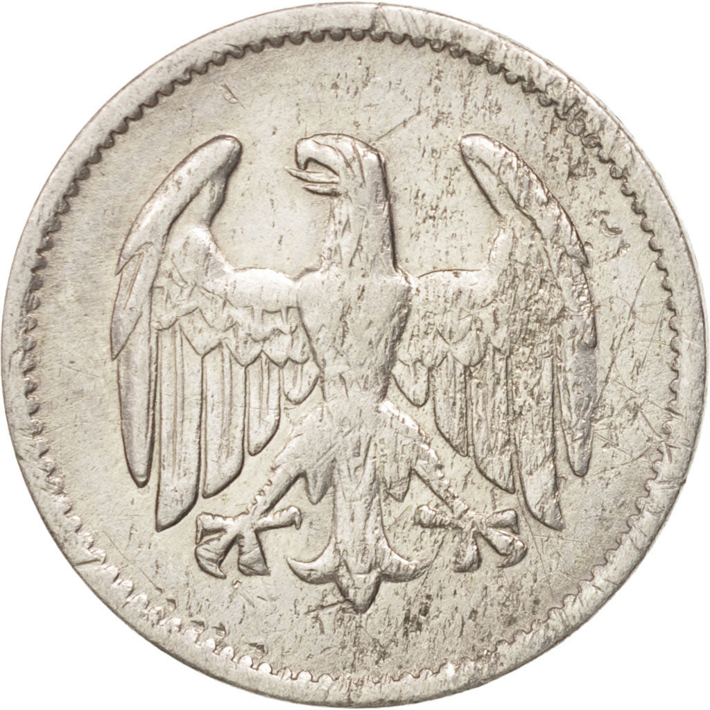 GERMANY, WEIMAR REPUBLIC, Mark, 1924, Berlin, VF(20-25), Silver, KM:42