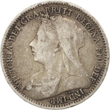 Great Britain, Victoria, 3 Pence, 1900, VF(20-25), Silver, KM:777