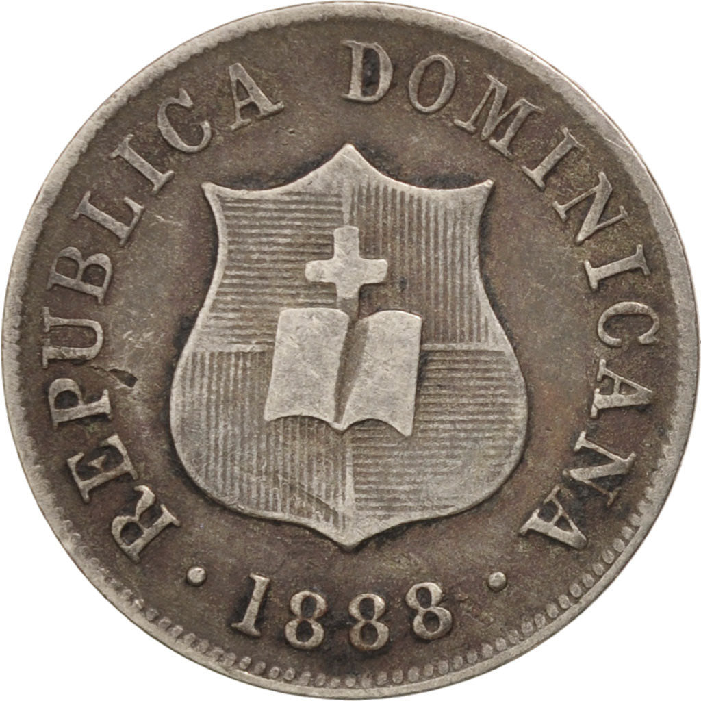 Dominican Republic, 2-1/2 Centavos, 1888, Dominican Republic Mint, Paris