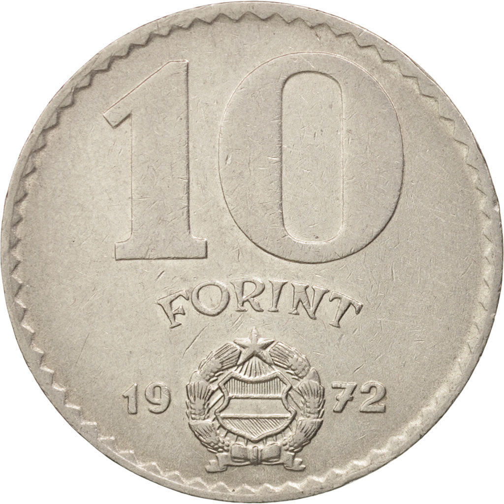 Coin, Hungary, 10 Forint, 1972, EF(40-45), Nickel, KM:595
