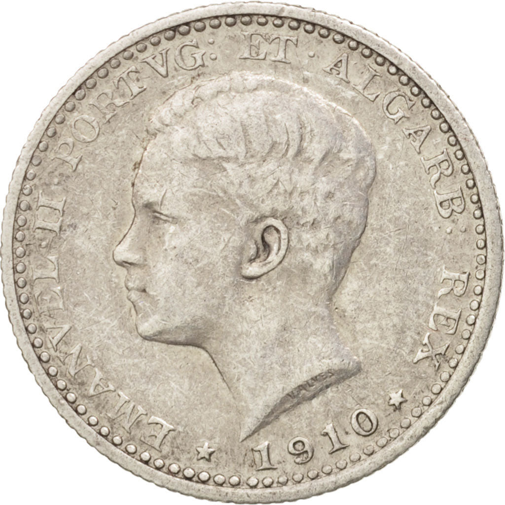 Portugal, Manuel II, 100 Reis, 1910, Lisbon, EF(40-45), Silver, KM:548