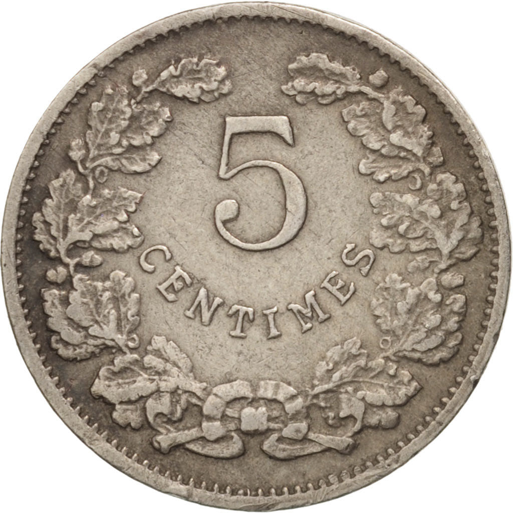 Luxembourg, William IV, 5 Centimes, 1908, Luxembourg, EF(40-45), Copper-nickel