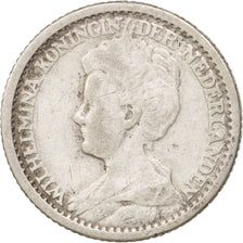 Coin, Netherlands, Wilhelmina I, 25 Cents, 1914, VF(30-35), Silver, KM:146