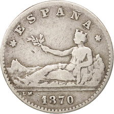 Spain, Provisional Government, 50 Centimos, 1870, Madrid, VF(30-35), Silver