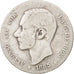 Moneta, Spagna, Alfonso XII, Peseta, 1885, Madrid, MB, Argento, KM:686