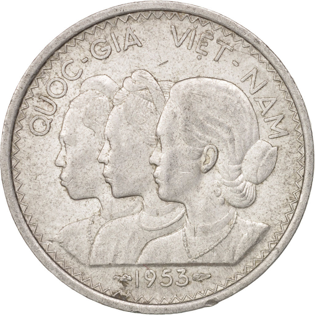 Vietnam, STATE OF SOUTH VIET NAM, 20 Su, 1953, Paris, EF(40-45), Aluminum, KM:2