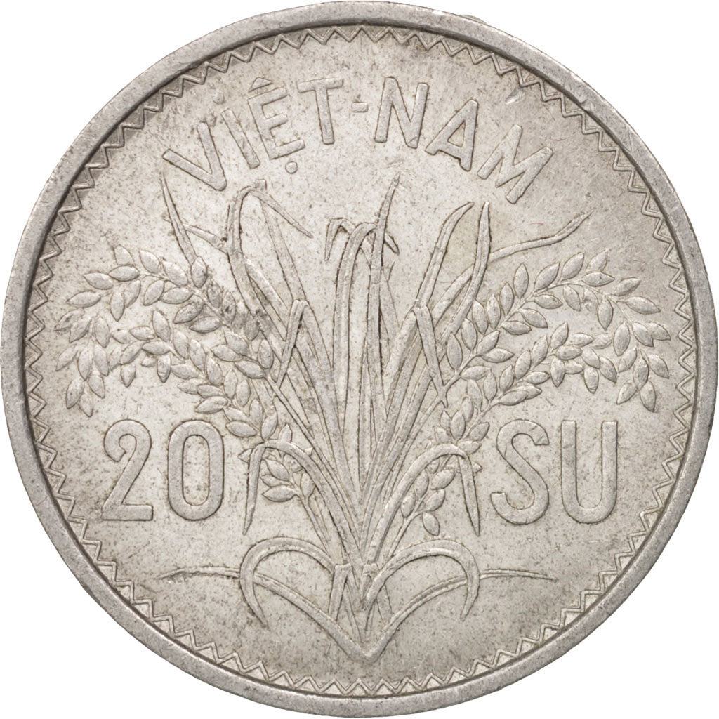 Vietnam, STATE OF SOUTH VIET NAM, 20 Su, 1953, Paris, EF(40-45), Aluminum, KM:2