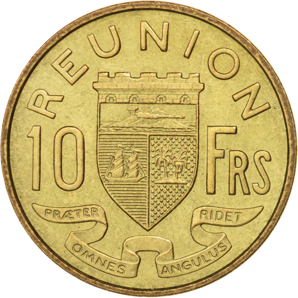 Réunion, 10 Francs, 1964, AU(55-58), Aluminum-Bronze, KM:10