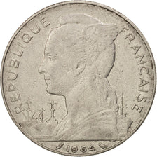 Réunion, 100 Francs, 1964, EF(40-45), Nickel, KM:13