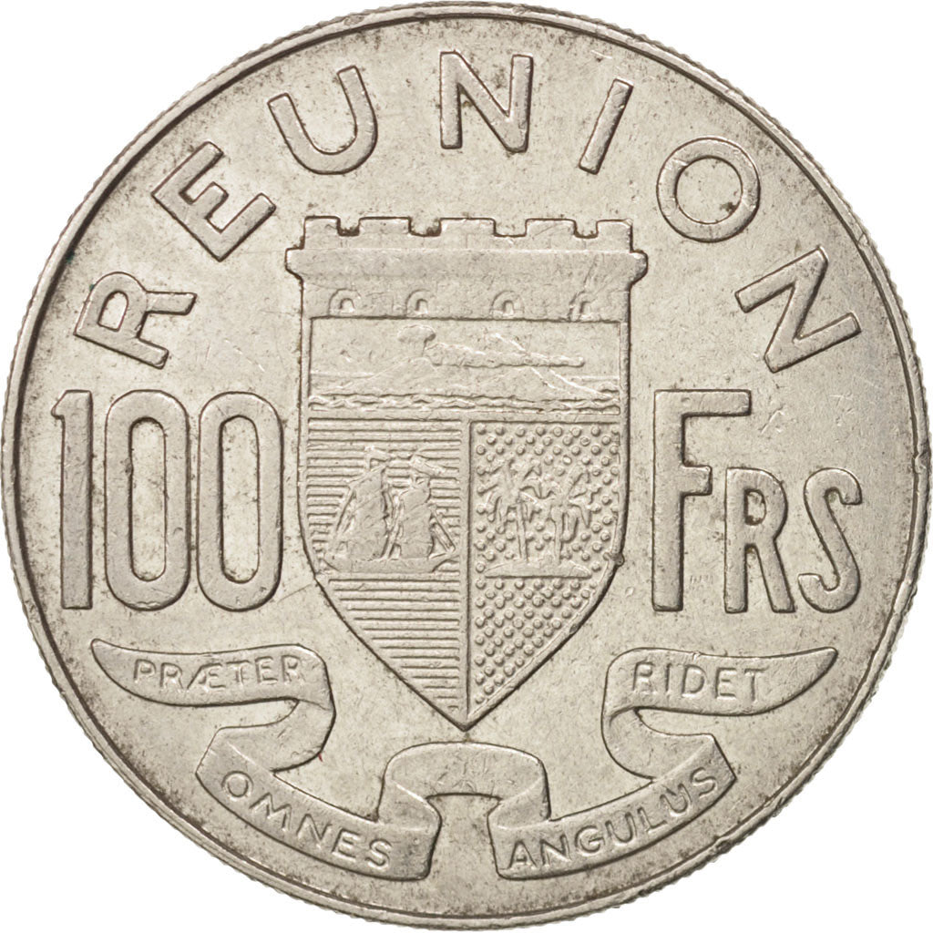 Réunion, 100 Francs, 1964, EF(40-45), Nickel, KM:13