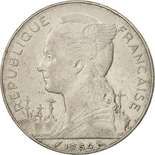 Réunion, 100 Francs, 1964, AU(50-53), Nickel, KM:13