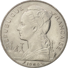 Réunion, 100 Francs, 1964, AU(55-58), Nickel, KM:13