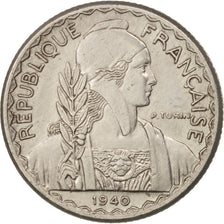 Coin, FRENCH INDO-CHINA, 10 Cents, 1940, Paris, AU(55-58), Nickel, KM:21.1