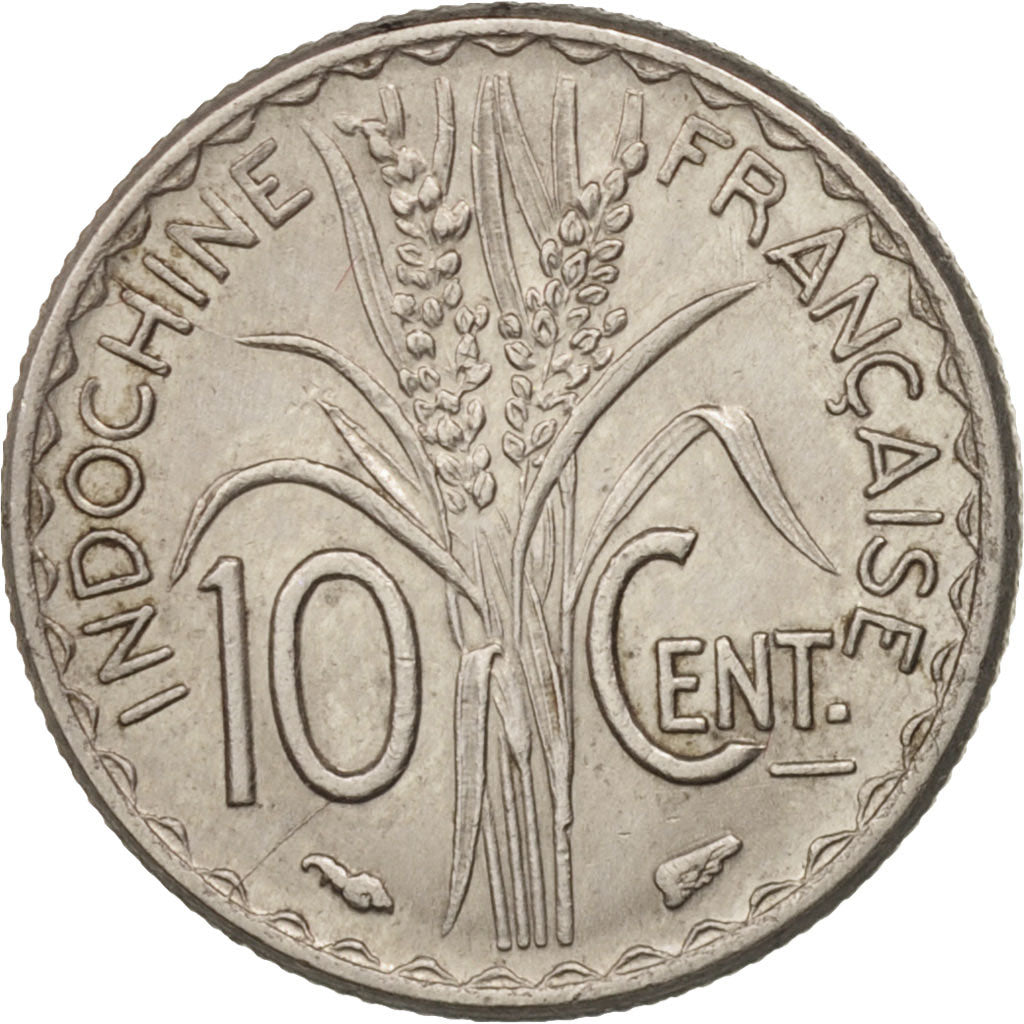 Coin, FRENCH INDO-CHINA, 10 Cents, 1940, Paris, AU(55-58), Nickel, KM:21.1