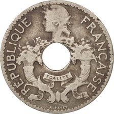 FRENCH INDO-CHINA, 5 Cents, 1925, Paris, VF(30-35), Copper-nickel, KM:18