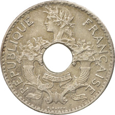 FRENCH INDO-CHINA, 5 Cents, 1939, Paris, AU(50-53), Nickel-brass, KM:18.1a