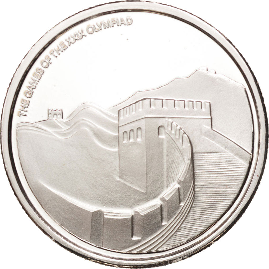 Medal, Beijing 2008, The Great Wall, Sports & leisure, 2008, MS(63), Silver, 30