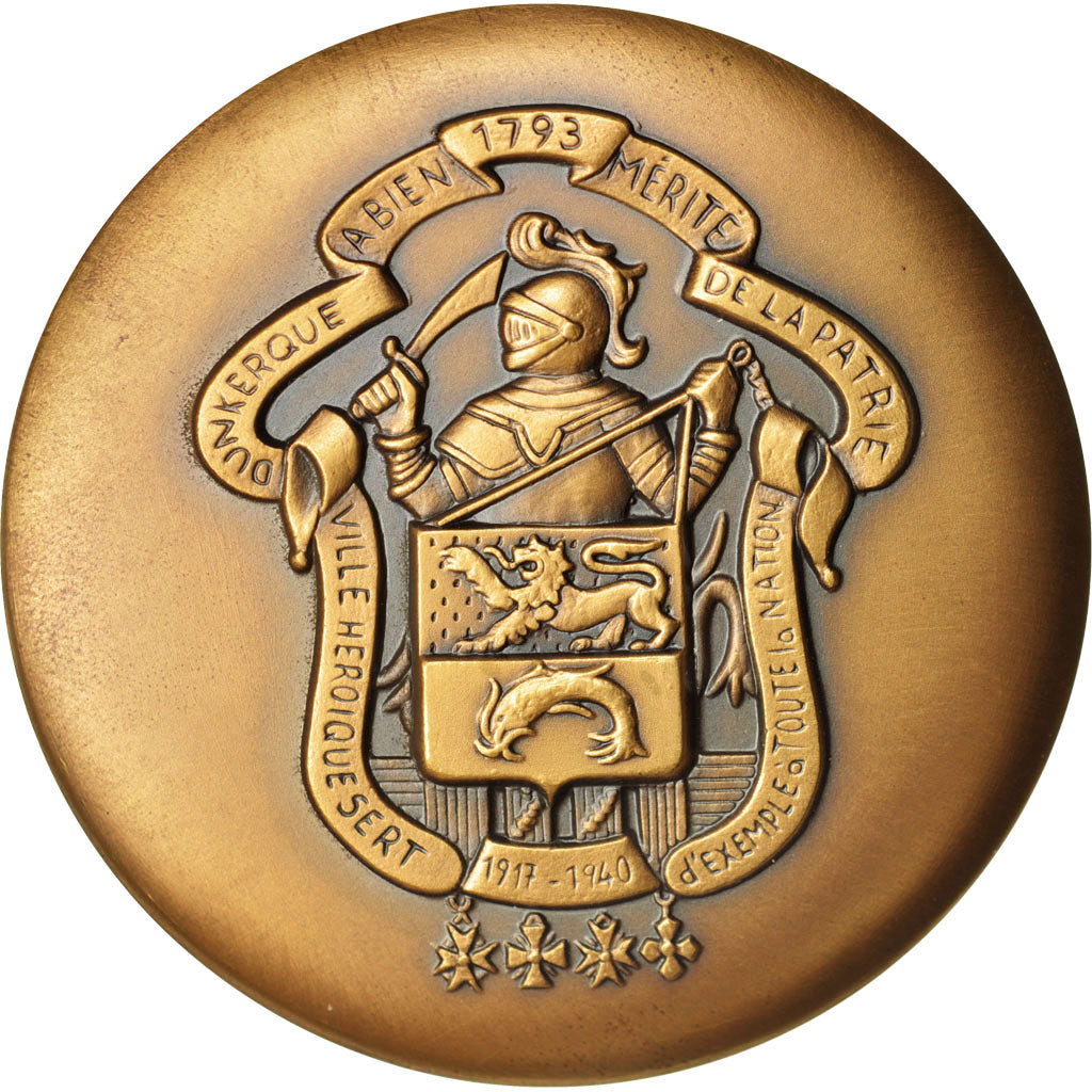 France, Medal, Ville de Dunkerque, 55e anniversaire de la Libération, History