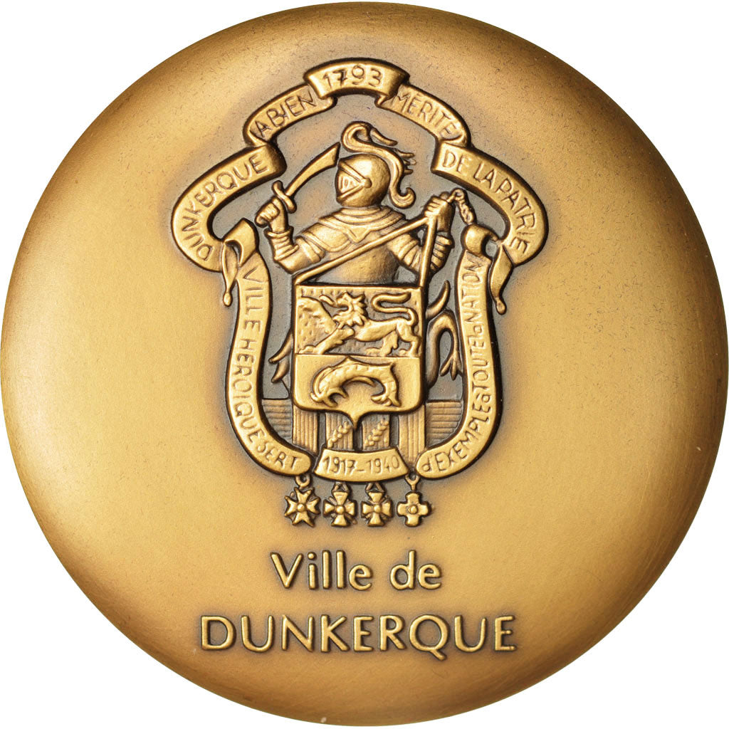 France, Medal, Ville de Dunkerque, History, 2000, MS(63), Bronze