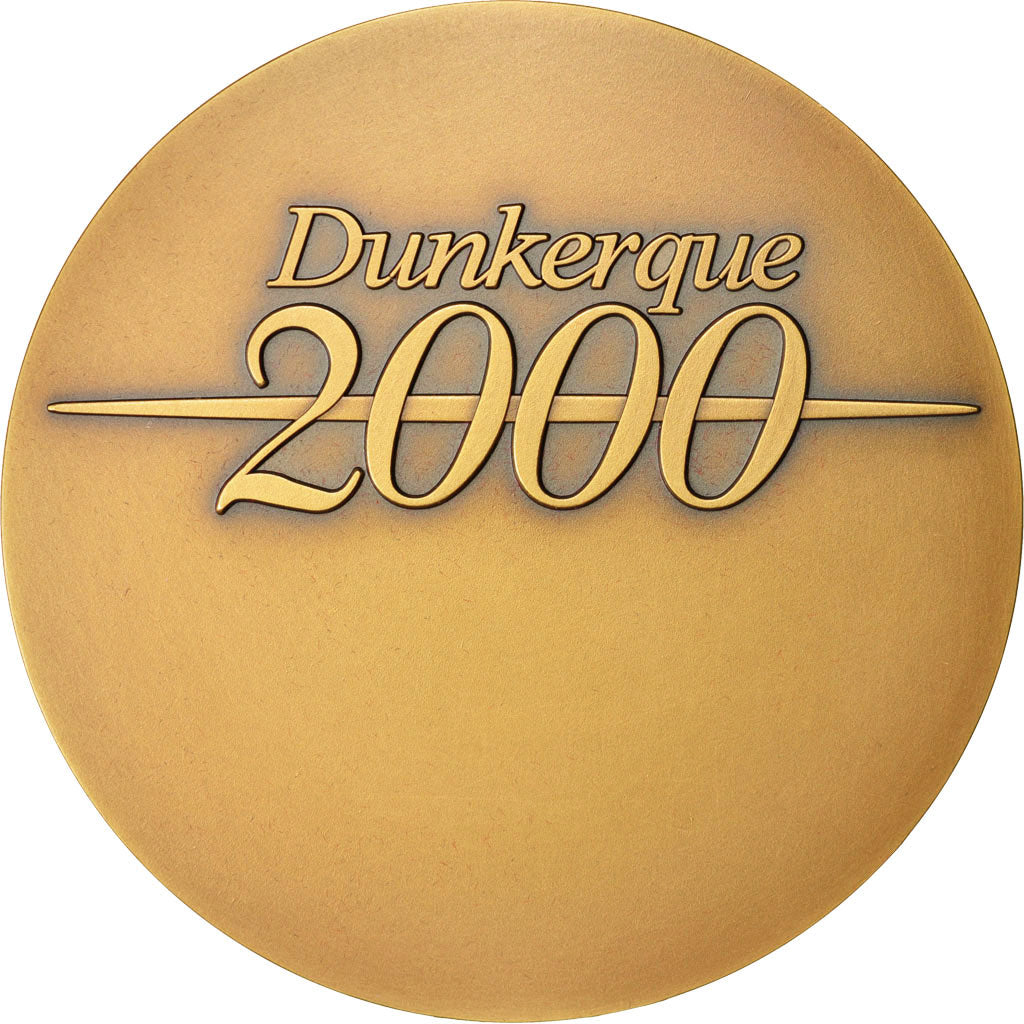 France, Medal, Ville de Dunkerque, History, 2000, MS(63), Bronze