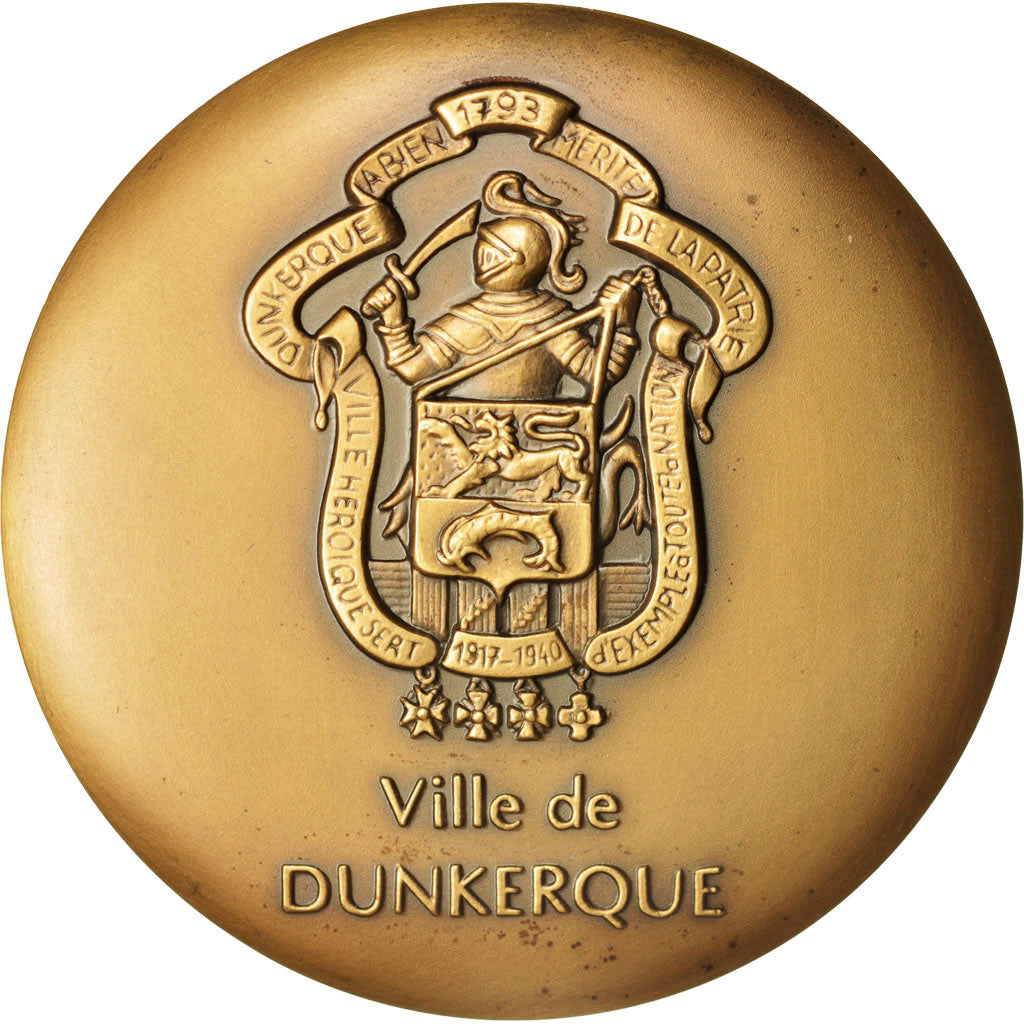 France, Medal, Ville de Dunkerque, History, 2000, MS(60-62), Bronze