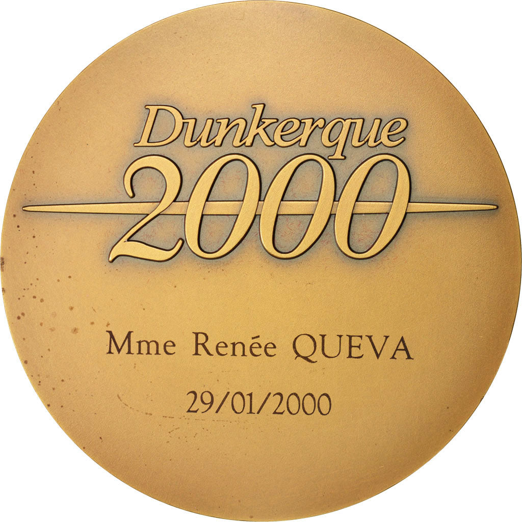 France, Medal, Ville de Dunkerque, History, 2000, MS(60-62), Bronze