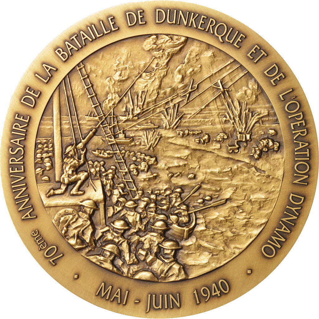 France, Medal, Ville de Dunkerque, Bataille de Dunkerque, History, 2000, MS(63)
