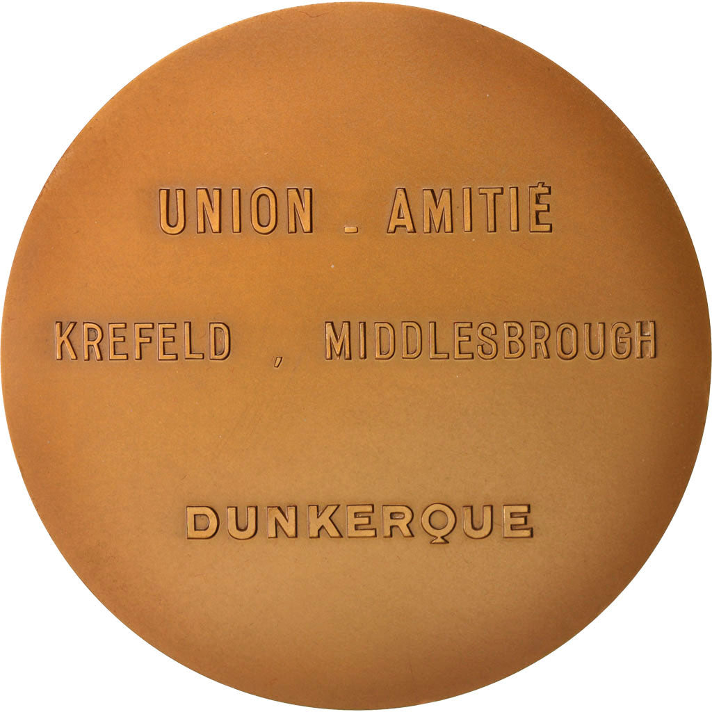 Francia, Medal, Jumelage Dunkerque, Krefeld et Middlesbrough, Politics, Socie...